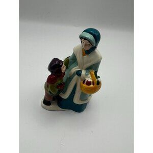 Avon McConnell’s Corners Christmas 1982 Figurine Woman & Child Vintage Japan 5”